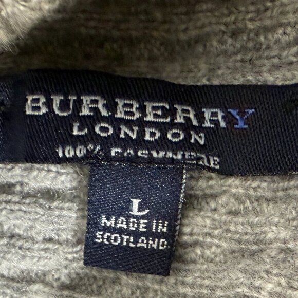 Burberry London Cable knit Cashmere Turtleneck Size L - Picture 2 of 10